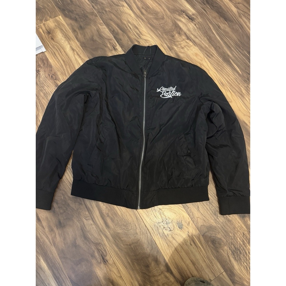 Urban Edge Men's Jacket Limited Edition Zip Up Black Size Large